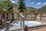 Outdoor hot tub, with a spectacular view